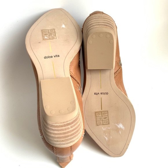 Dolce Vita Bootie Women Size 6M Tan Leather Western Point-toe Booties - Picture 12 of 12